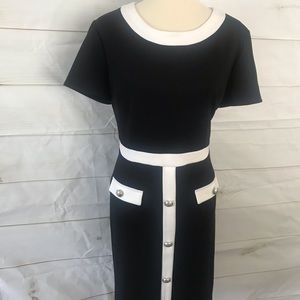 NY&CO black and white midi dress